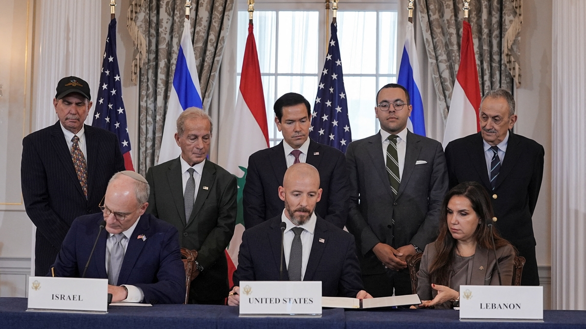 Estados Unidos, Israel y Líbano firmaron un acuerdo que busca encaminar una paz duradera