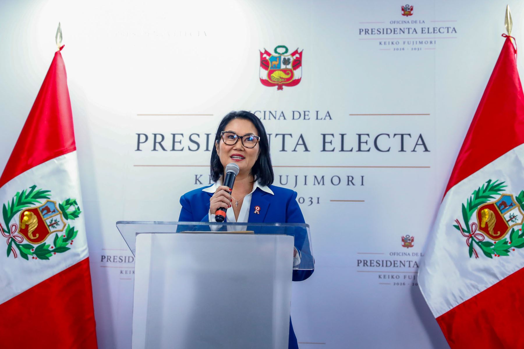 Keiko Fujimori asume hoy la Presidencia la República en sesión solemne en el Congreso