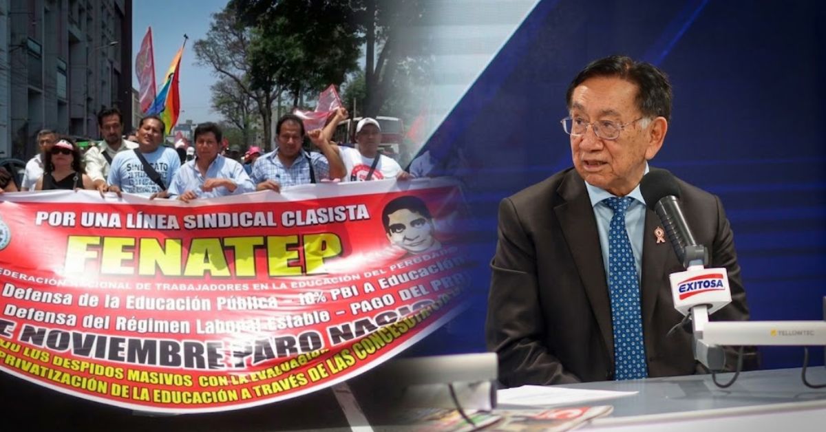 Balcázar sobre posible registro de FENATE como sindicato: «Maestros están luchando por la independencia de la Derrama Magisterial»