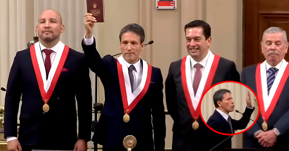 Segundo Tapia llama «genocida» a Martin Vizcarra durante la Juramentación de Senadores Electos