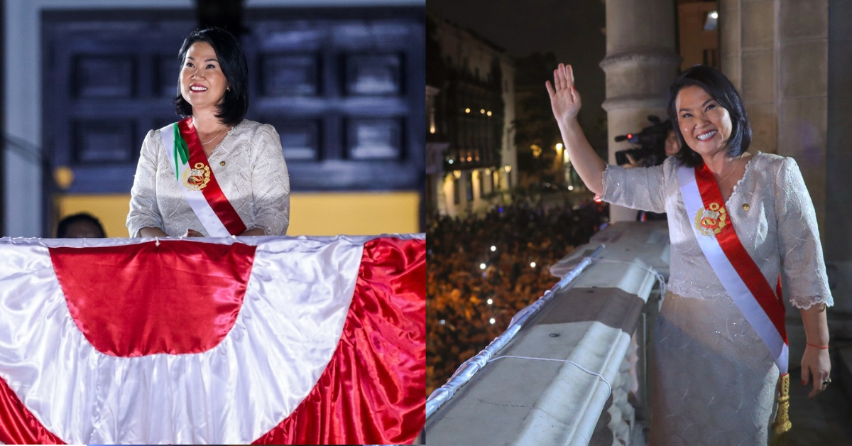 Keiko Fujimori protagonizó su primer balconazo como presidenta de la República