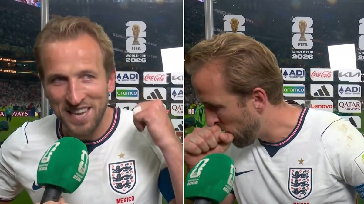 “No puedo hablar”: Harry Kane se quedó sin voz en plena entrevista luego de la clasificación de Inglaterra ante México