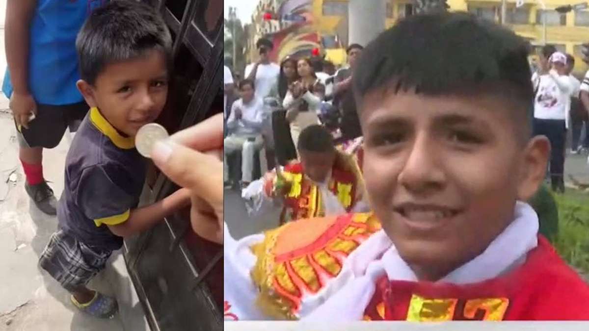 Tilín, el niño del video viral, reaparece bailando la danza de las tijeras en la Parada Militar 2026