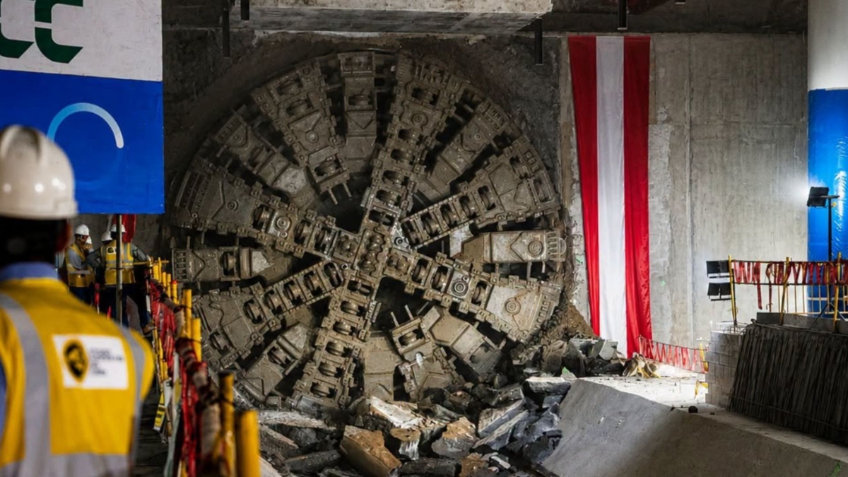 Tuneladora Delia concluye excavación del túnel de la Línea 2 del Metro de Lima y Callao