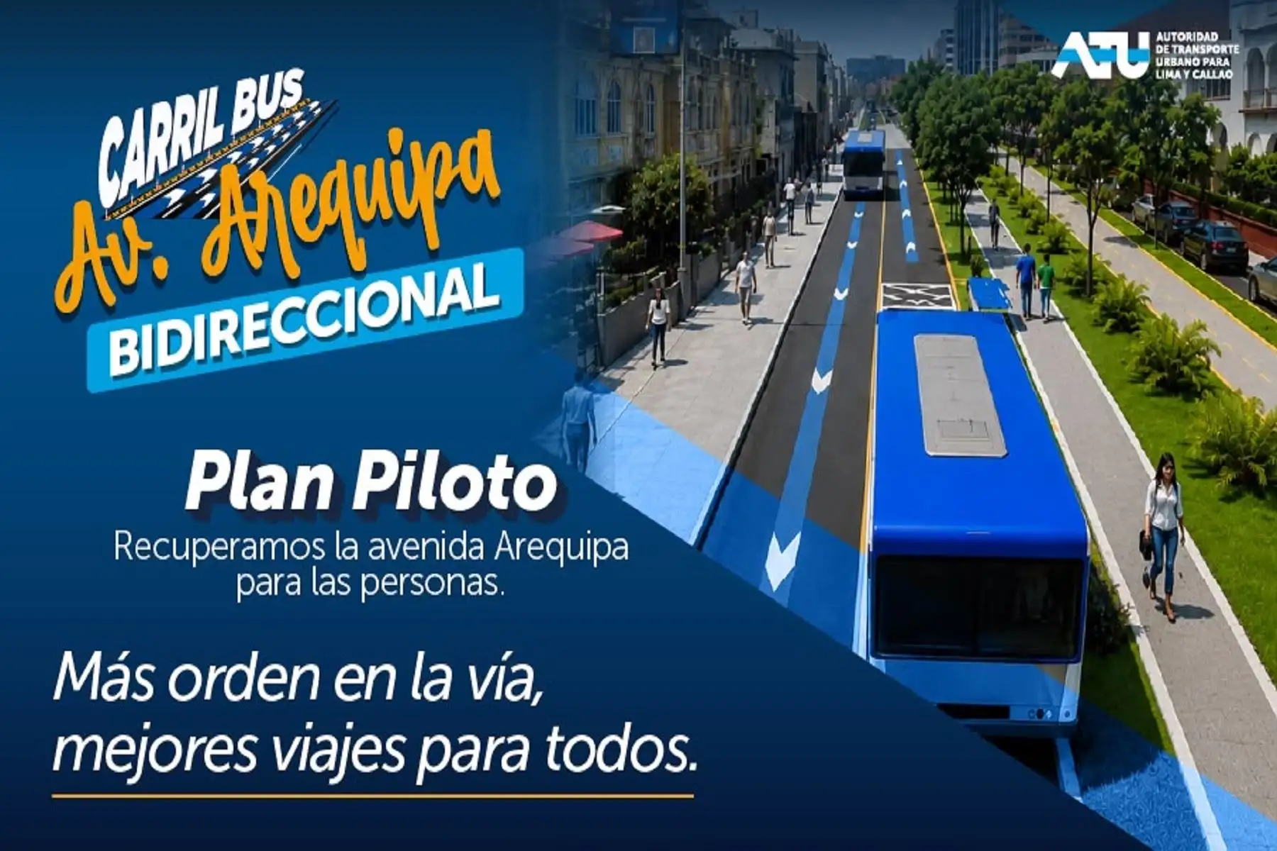 Corredor Azul: plan piloto de Carril Bidireccional Arequipa inicia este jueves 6 de agosto
