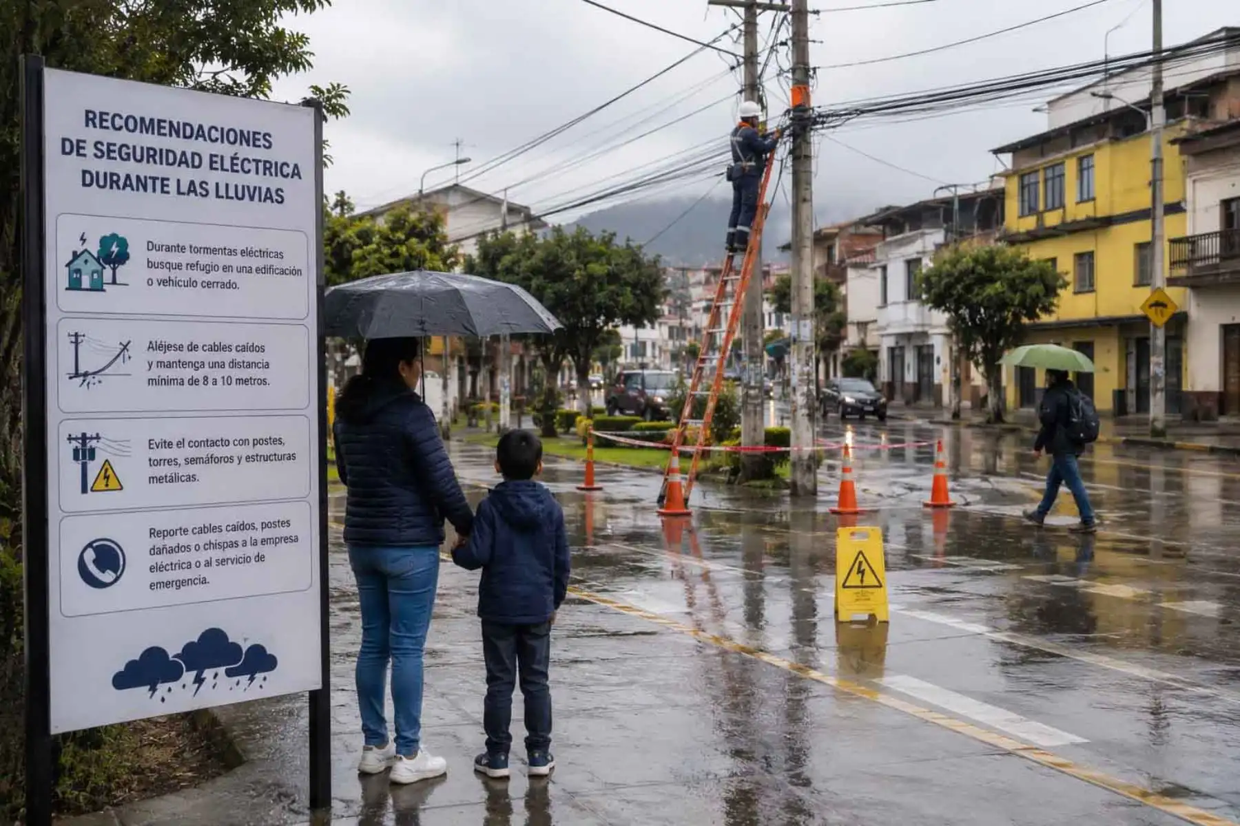 Ministerio de Energía y Minas brinda recomendaciones de seguridad eléctrica en vía pública