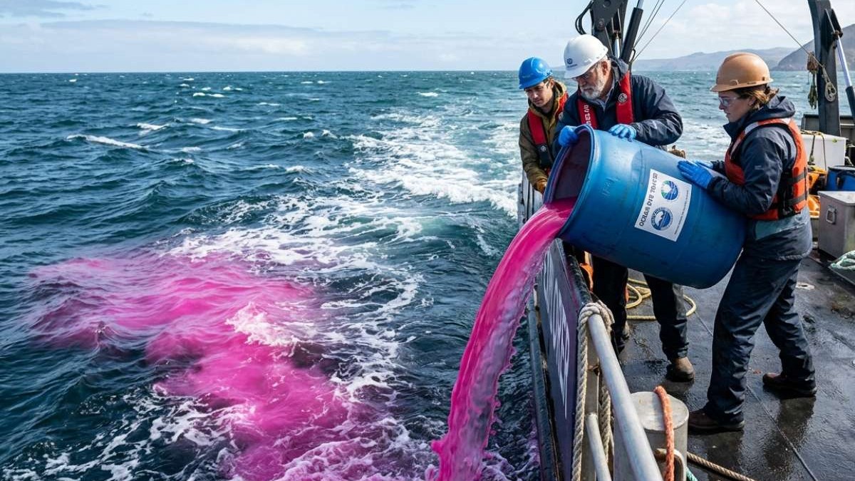 ¿Por qué el mar se tiñó de rosado? El experimento que vertió 16.500 galones de hidróxido de sodio en el océano