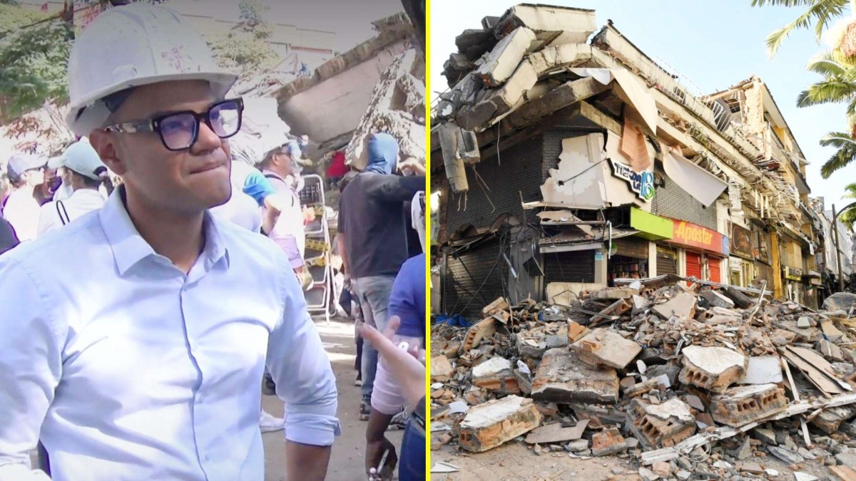 Periodista colombiano busca a sus padres y sobrina tras terremoto: «En cinco minutos ya tenía un video del edificio colapsado»