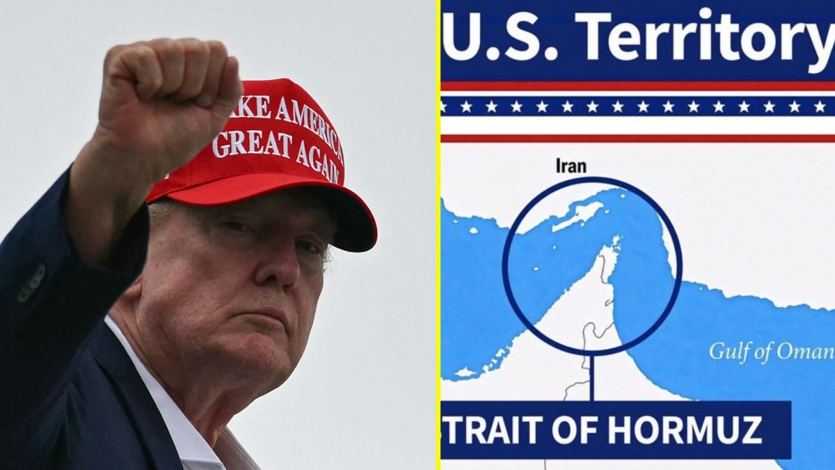 Trump publica mapa con el estrecho de Ormuz como «nuevo territorio de EEUU»