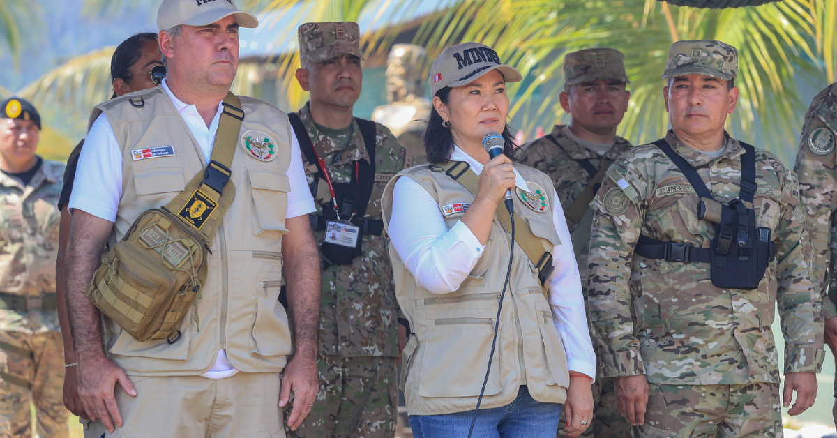 Keiko Fujimori confirma que las Fuerzas Armadas saldrán a patrullar las calles y el transporte público