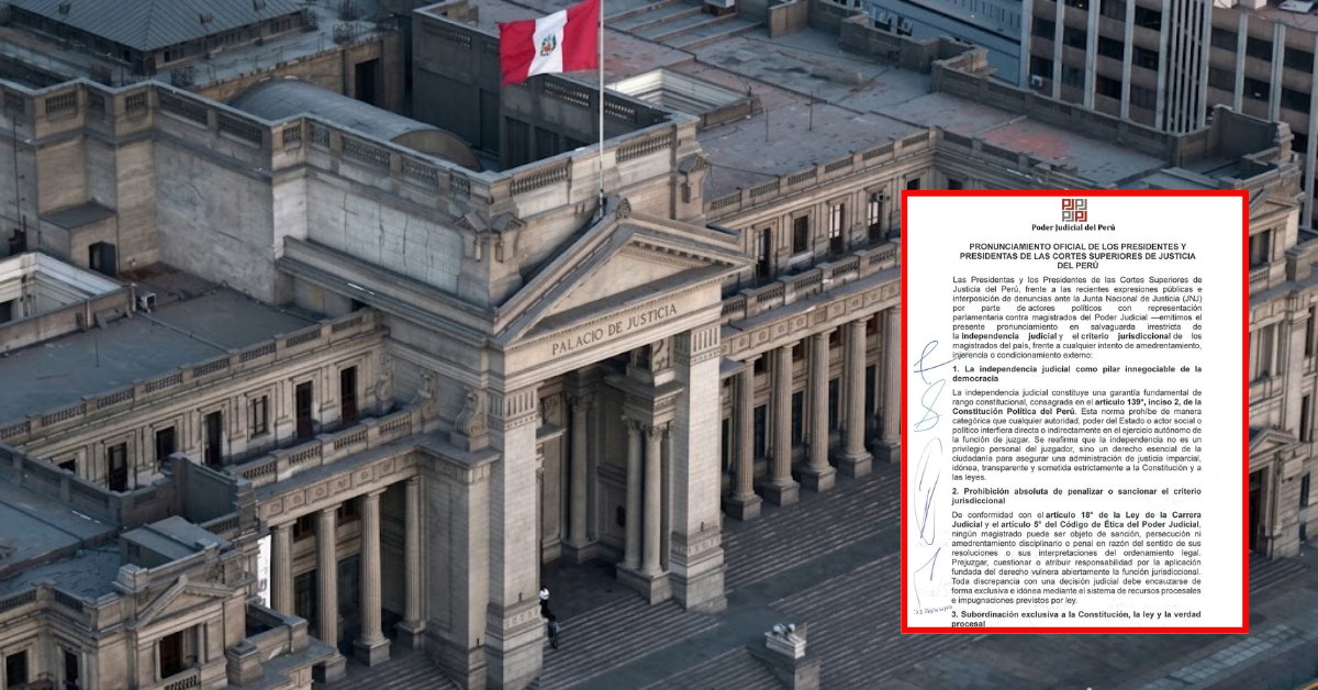 Presidentes de las Cortes Superiores denuncian ataques de congresistas ante la JNJ