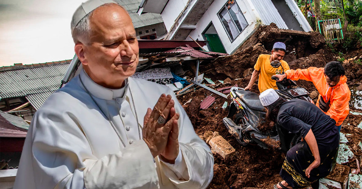 Papa León XIV expresa su «profunda tristeza» tras el terremoto en Indonesia que dejó más de 50 muertos