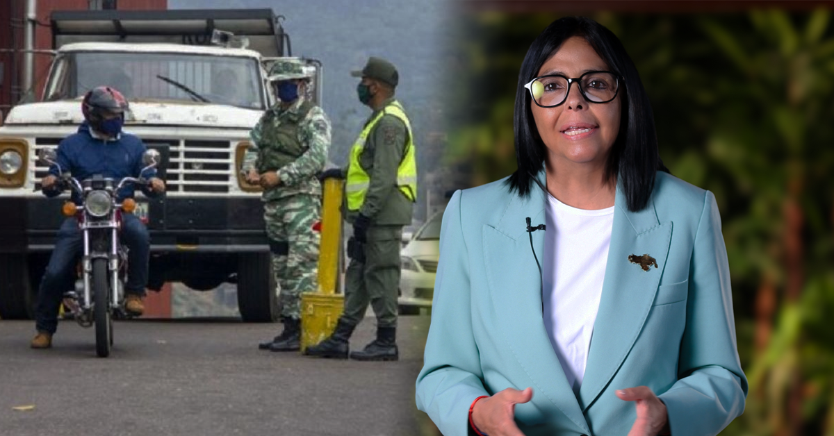 Delcy Rodríguez anuncia eliminación de las alcabalas, puestos de control y retención ciudadana
