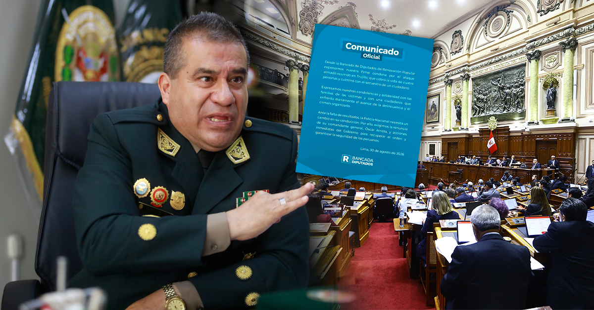 Renovación Popular exige renuncia de Óscar Arriola tras secuestro en Trujillo y «falta de resultados»