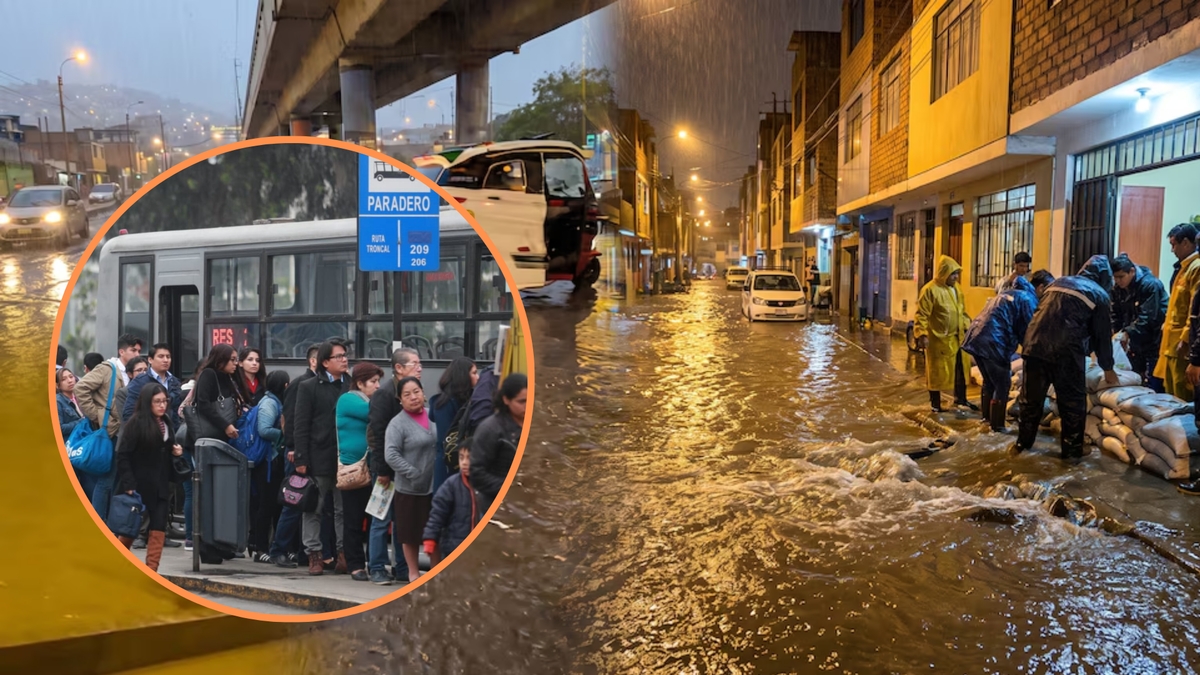 Trabajadores de Lima Sur tendrán hasta dos horas de tolerancia este martes 18 por las lluvias asociadas a la DANA Aníbal