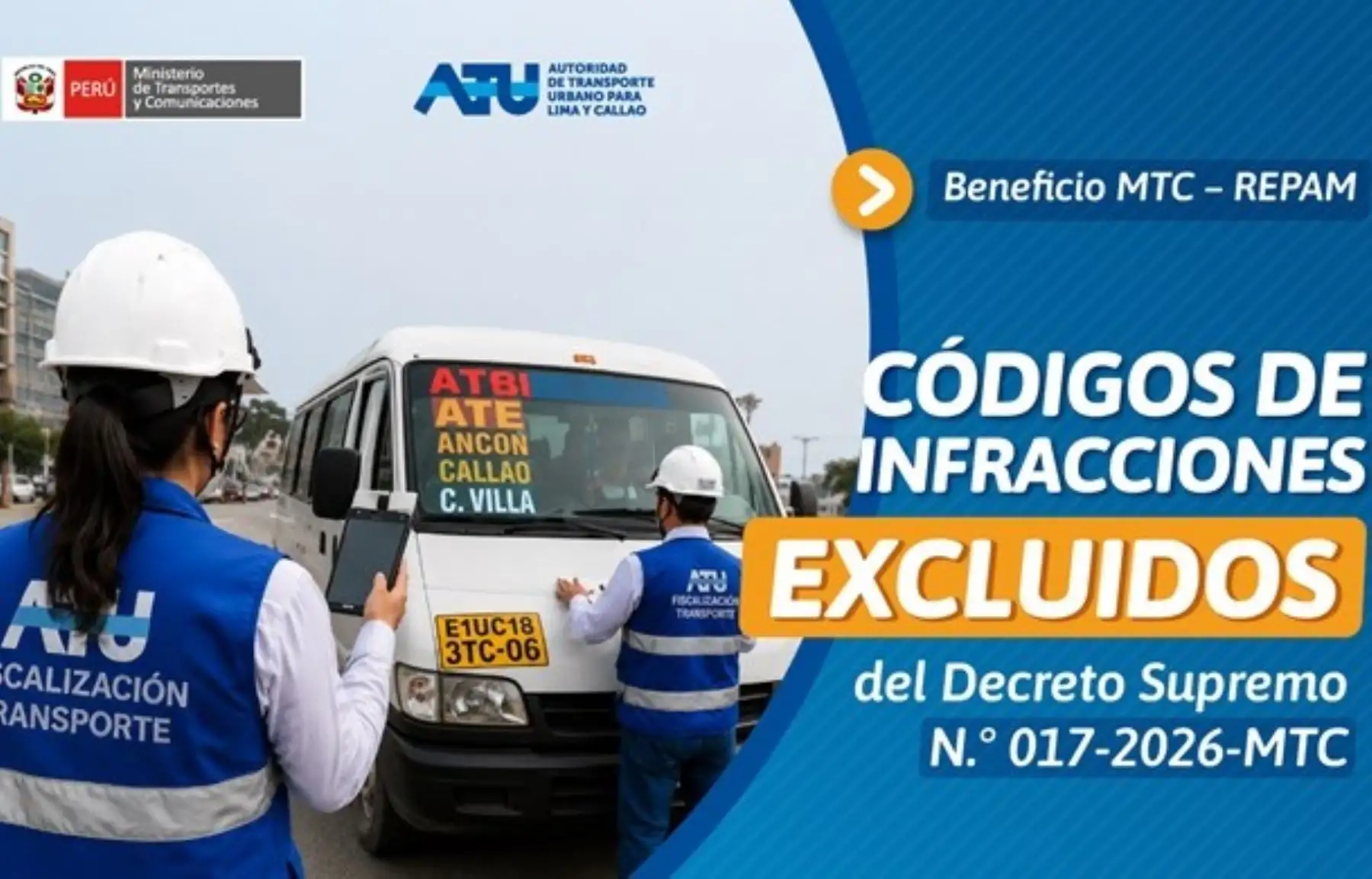 ATU: estas son las infracciones de los transportistas que no tendrán 90 % de descuento