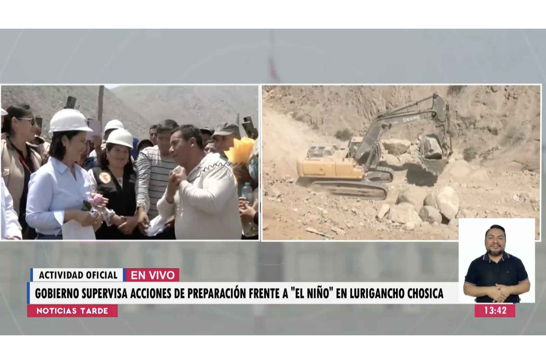 Presidenta supervisa intervenciones para mitigar El Niño en Lurigancho-Chosica