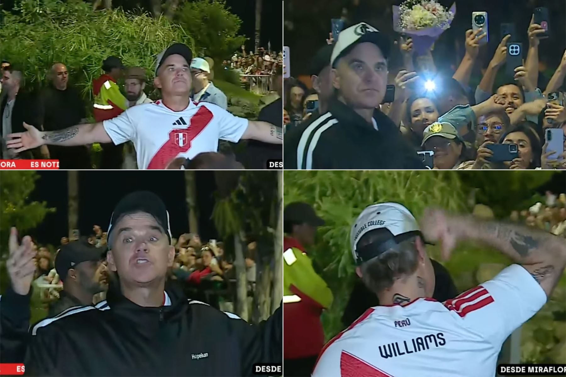 ¡Sueño cumplido! Robbie Williams cantó «Angels» con sus fans afuera de hotel