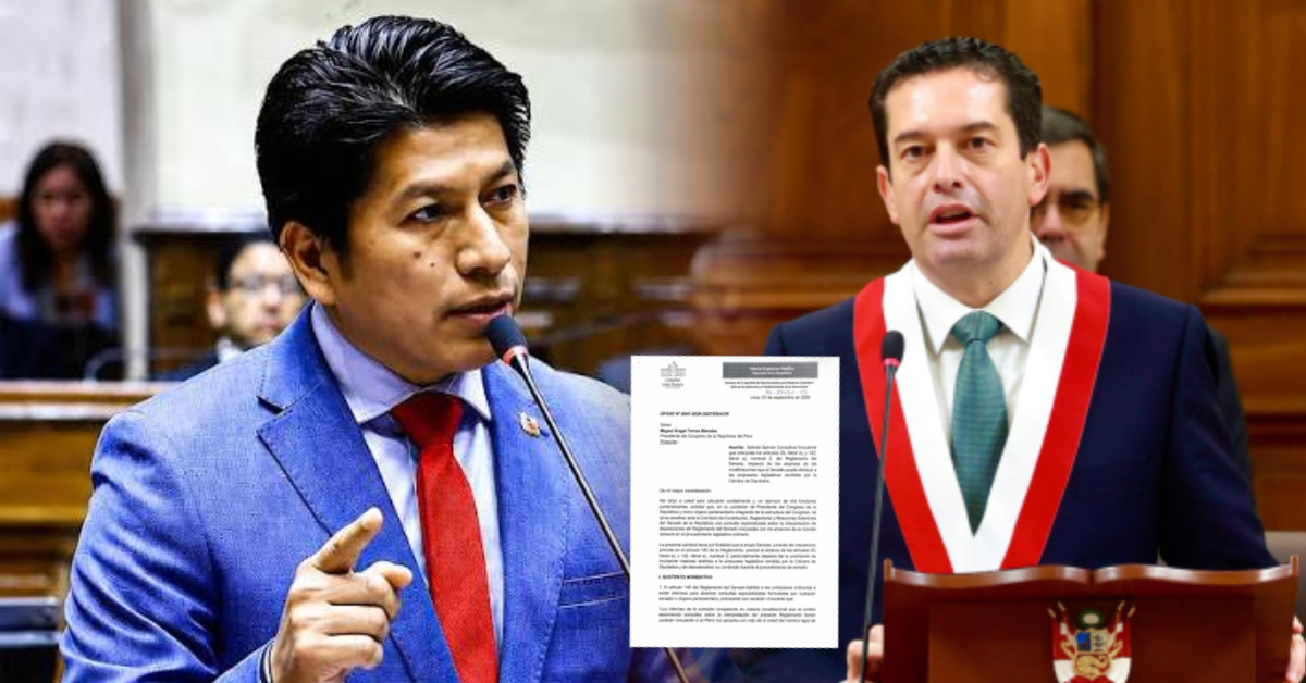 Edwin Espinoza pide que el Senado aclare su alcance en proyectos enviados por Cámara de Diputados