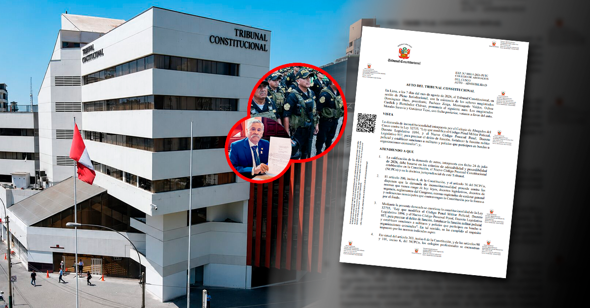 TC admite demanda contra la ley del fuero militar-policial promulgada por Fernando Rospigliosi