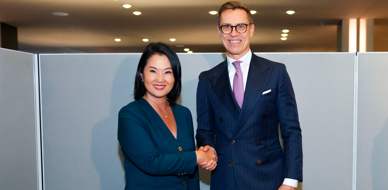 Presidenta Keiko Fujimori sostuvo encuentro con su homólogo de Finlandia, Alexander Stubb, en la Asamblea General de la ONU