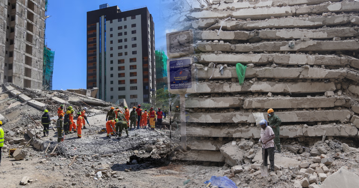Tragedia en Kenia: edificio en construcción en derrumba y se temen víctimas